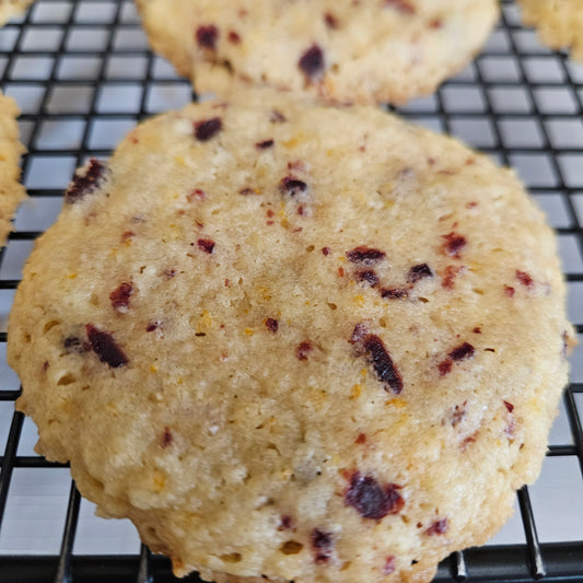Cranberry Orange Shortbread Cookies